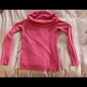 Pink cowl neck sweater